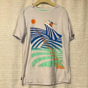 Tea Collection Kids Short Sleeve T-Shirt, Surf & Waves Graphic, Size 10
